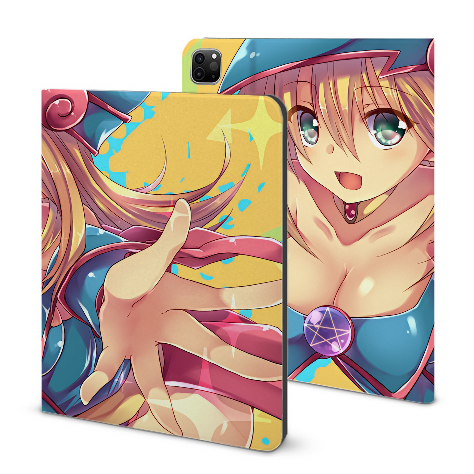（画像用） 遊☆戯☆王 Yu-Gi-Oh! IPad ケース ブック型 PUレザー TPU 耐衝撃 軽量 薄型 ペン収納なし 全面保護 IPad 各モデル対応